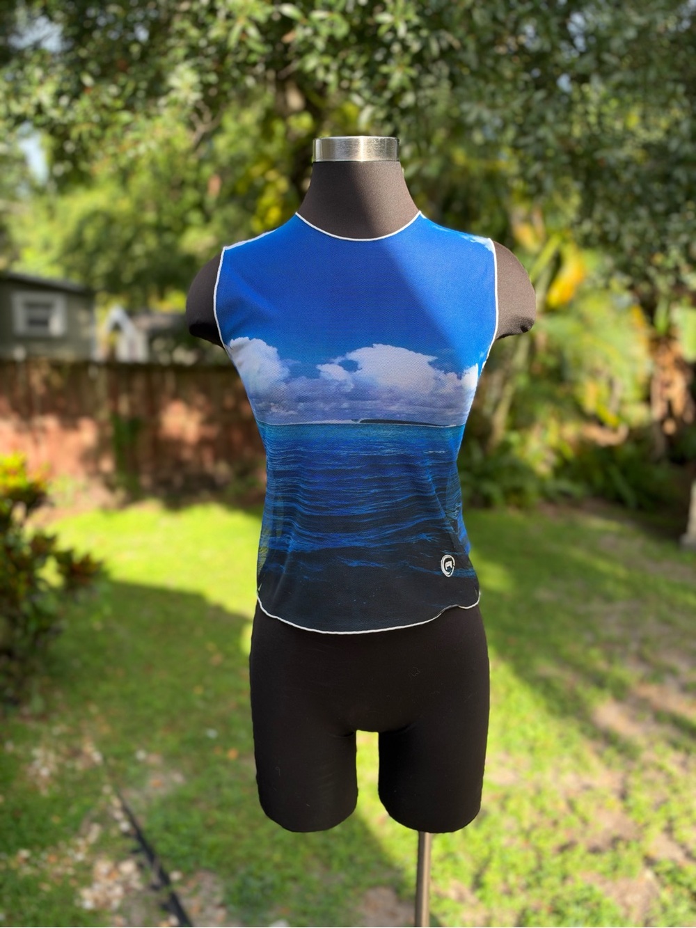 2000s Y2K Cloud Ocean Mesh Top